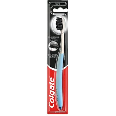 Colgate Compact Black Soft Manual Toothbrush x 12 Colgate Compact Black Soft Manual Toothbrush x 12
