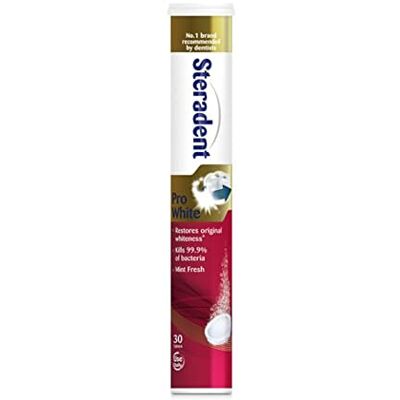 Steradent Pro White 30 Tablets, pack of 6 Steradent Pro White 30 Tablets, pack of 6