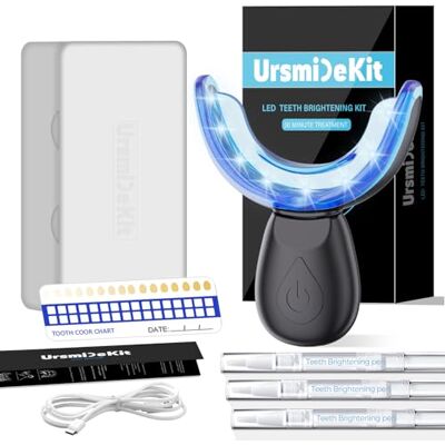 Woobroo Teeth Whitening Kit with LED Light and Tooth Whitening System, Dentists Recommended, Effectively Removes Stains from Coffee, Tea & Smoking Safe, Fast, and Gentle for Sensitive Tooth Woobroo Teeth Whitening Kit with LED Light and Tooth Whitening System, Dentists Recommended, Effectively Removes Stains from Coffee, Tea & Smoking Safe, Fast, and Gentle for Sensitive Tooth