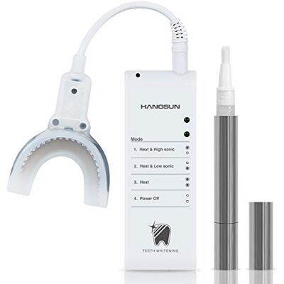 HANGSUN Sonic Teeth Whitening Kit Gel Pen HM20 Tooth Whitening with Heating and Massage Function Professional Home Dental Care (Extention Cord Included) HANGSUN Sonic Teeth Whitening Kit Gel Pen HM20 Tooth Whitening with Heating and Massage Function Professional Home Dental Care (Extention Cord Included)