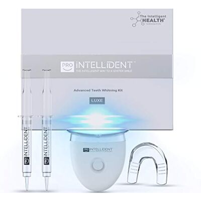 The Intelligent Health Pro Intellident Teeth Whitening Kit with LED Light Tooth Whitening Gel Syringes Home Teeth Whitener System for a White Smile Safe & Gentle Oral Care The Intelligent Health Pro Intellident Teeth Whitening Kit with LED Light Tooth Whitening Gel Syringes Home Teeth Whitener System for a White Smile Safe & Gentle Oral Care