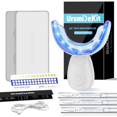 Woobroo Teeth Whitening Kit with LED Light and Tooth Whitening System, Dentists Recommended, Effectively Removes Stains from Coffee, Tea & Smoking Safe, Fast, and Gentle for Sensitive Tooth Woobroo Teeth Whitening Kit with LED Light and Tooth Whitening System, Dentists Recommended, Effectively Removes Stains from Coffee, Tea & Smoking Safe, Fast, and Gentle for Sensitive Tooth