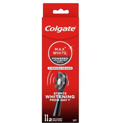 Colgate Max White Advanced Battery Replacement Toothbrush Heads x 2 Colgate Max White Advanced Battery Replacement Toothbrush Heads x 2