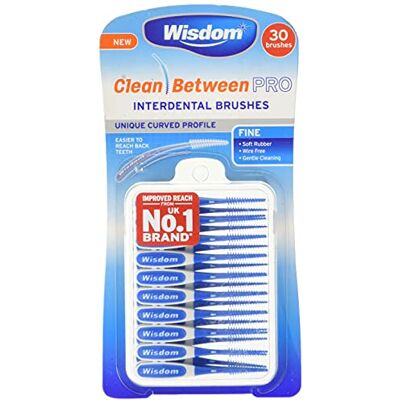 Wisdom Toothbrushes Clean Between Pro Interdental Brushes, Fine, Pack of 3, 90-Count, 100 g Wisdom Toothbrushes Clean Between Pro Interdental Brushes, Fine, Pack of 3, 90-Count, 100 g