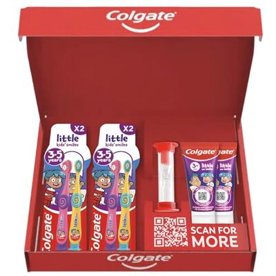 Colgate Kids 3+ Starter Kit/with Toothpaste, Toothbrushes & Timer For 4x Stronger Enamel* & Maximum Cavity Protection Colgate Kids 3+ Starter Kit/with Toothpaste, Toothbrushes & Timer For 4x Stronger Enamel* & Maximum Cavity Protection