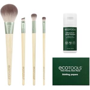 EcoTools Limited Edition Merry Must-Haves Kit, Face & Eyeshadow Makeup Brushes, Brush Shampoo & Cleanser, Blotting Papers for Matte Makeup, Eco-Friendly, 6 Piece Gift Set EcoTools Limited Edition Merry Must-Haves Kit, Face & Eyeshadow Makeup Brushes, Brush Shampoo & Cleanser, Blotting Papers for Matte Makeup, Eco-Friendly, 6 Piece Gift Set