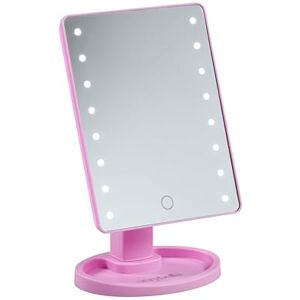 verybella Very Bella Make-Up Mirror for Table Colour Pink LED Lights Adjustable Turn On Touch Turn and Tilt up to 180 Degrees Size 285 x 169 cm verybella Very Bella Make-Up Mirror for Table Colour Pink LED Lights Adjustable Turn On Touch Turn and Tilt up to 180 Degrees Size 285 x 169 cm