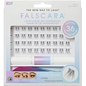 Kiss FALSCARA Eyelash Extension Set, Feather Light Volume Eyelashes with Invisible Clear Band, Bond & Seal, Applicator & 36 Eyelash Clusters Kiss FALSCARA Eyelash Extension Set, Feather Light Volume Eyelashes with Invisible Clear Band, Bond & Seal, Applicator & 36 Eyelash Clusters