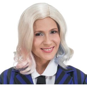 Chaks Wednesday Enid Sinclair Blonde Curls Pink Blue Highlights Synthetic Wig Costume Accessory Chaks Wednesday Enid Sinclair Blonde Curls Pink Blue Highlights Synthetic Wig Costume Accessory