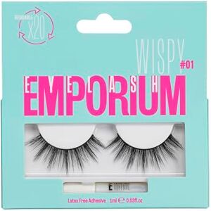 The Eyelash Emporium Eyelash Emporium False Eyelashes Wispy 01 With Eyelash Glue – Wispy, Subtle Glam Lash (Pack of 1 Pair) The Eyelash Emporium Eyelash Emporium False Eyelashes Wispy 01 With Eyelash Glue – Wispy, Subtle Glam Lash (Pack of 1 Pair)