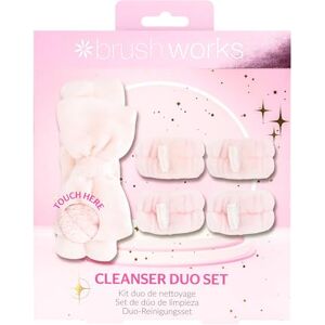 Brushworks Cleanser Duo Set – Ultra-Soft Microfibre Headband & Absorbent Wrist Wash Bands for Easy Cleansing Routines & Mess-Free Skincare Brushworks Cleanser Duo Set – Ultra-Soft Microfibre Headband & Absorbent Wrist Wash Bands for Easy Cleansing Routines & Mess-Free Skincare