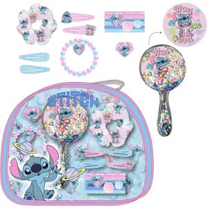 CERDÁ LIFE'S LITTLE MOMENTS Lilo & Stitch Hair Accessories Glitter Hair Brush, Scrunchie, Clips, Bracelet & Cosmetic Bag Set for Girls CERDÁ LIFE'S LITTLE MOMENTS Lilo & Stitch Hair Accessories Glitter Hair Brush, Scrunchie, Clips, Bracelet & Cosmetic Bag Set for Girls