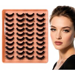 Admygo 20 Pairs 6D Faux Mink Eyelashes, Fluffy Wispy Curly False Lashes, Reusable Soft Eye Makeup Extensions for Beginners & Professional Makeup Artists Admygo 20 Pairs 6D Faux Mink Eyelashes, Fluffy Wispy Curly False Lashes, Reusable Soft Eye Makeup Extensions for Beginners & Professional Makeup Artists