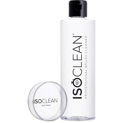 Isoclean Makeup Brush Cleaner Easy Pour with Dip Tray, 275ml Gentle Daily Use Solution, Reduces Product Buildup, Improves Application, Easy Clean Brush Cleaning Solution & Sponge Cleaner Isoclean Makeup Brush Cleaner Easy Pour with Dip Tray, 275ml Gentle Daily Use Solution, Reduces Product Buildup, Improves Application, Easy Clean Brush Cleaning Solution & Sponge Cleaner