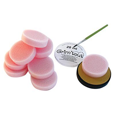 GRIM'TOUT Set of 10 Make-Up Sponges, Soft on the Skin, Thickness 1.5 cm GRIM'TOUT Set of 10 Make-Up Sponges, Soft on the Skin, Thickness 1.5 cm