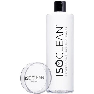Isoclean Makeup Brush Cleaner Easy Pour with Dip Tray, 525ml Gentle Daily Use Solution, Reduces Product Buildup, Improves Application, Easy Clean Brush Cleaning Solution & Sponge Cleaner Isoclean Makeup Brush Cleaner Easy Pour with Dip Tray, 525ml Gentle Daily Use Solution, Reduces Product Buildup, Improves Application, Easy Clean Brush Cleaning Solution & Sponge Cleaner