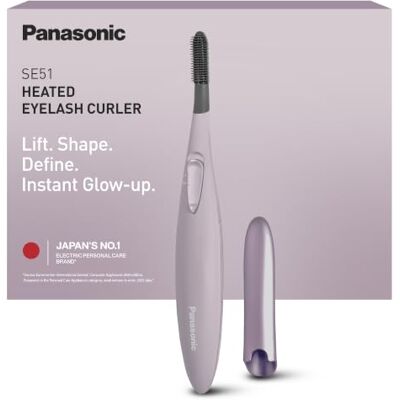 Panasonic EH-SE51 Heated Eyelash Curler, Double Heater, Travel-Friendly Lifts Lashes from the Root, Works with Mascara, Fanned-Out Finish, Compact for Touch-Ups on the Go, Beauty Tool for Women Panasonic EH-SE51 Heated Eyelash Curler, Double Heater, Travel-Friendly Lifts Lashes from the Root, Works with Mascara, Fanned-Out Finish, Compact for Touch-Ups on the Go, Beauty Tool for Women