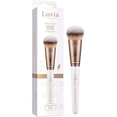 Luvia Cosmetics Luvia Professional Makeup Brush, Foundation Make-Up Brush, Angled Buffer Brush, Vegan Cosmetic Brush, 120 // Angled Buffer Elegance Luvia Cosmetics Luvia Professional Makeup Brush, Foundation Make-Up Brush, Angled Buffer Brush, Vegan Cosmetic Brush, 120 // Angled Buffer Elegance
