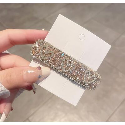 HOQOCAAPP Rhinestone Hair Clips Crystal Barrettes for Girl,Fancy Hair Clip,Hair Accessories for Women,Pearl Decorative Hair Clips for Daily Party Prom,Pink Heart-1PCS HOQOCAAPP Rhinestone Hair Clips Crystal Barrettes for Girl,Fancy Hair Clip,Hair Accessories for Women,Pearl Decorative Hair Clips for Daily Party Prom,Pink Heart-1PCS