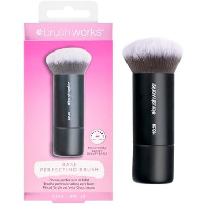 Brushworks No. 28 Base Perfecting Brush – Dense, Domed Brush Head Seamlessly Blends Liquid, Cream & Powder Products for a Flawless, Airbrushed Finish, Multi-Purpose Design for All Base Makeup Brushworks No. 28 Base Perfecting Brush – Dense, Domed Brush Head Seamlessly Blends Liquid, Cream & Powder Products for a Flawless, Airbrushed Finish, Multi-Purpose Design for All Base Makeup