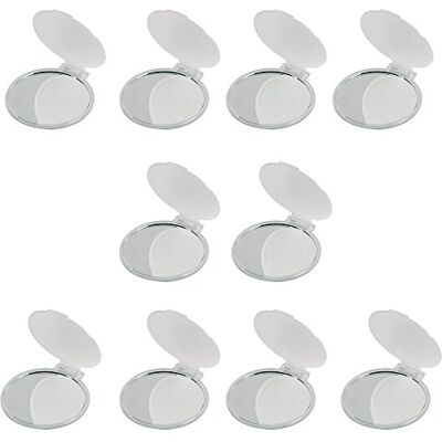 eBuyGB Compact Vanity Handbag Mirrors Folding Cosmetic Mirror Toiletry Bag, Transparent, 10 Count (Pack of 1) eBuyGB Compact Vanity Handbag Mirrors Folding Cosmetic Mirror Toiletry Bag, Transparent, 10 Count (Pack of 1)