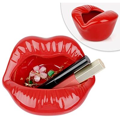 Trycooling Decorative Ceramic Lipstick Holder Jewelry Cosmetic Hairpins Storage Holder Dark Red Trycooling Decorative Ceramic Lipstick Holder Jewelry Cosmetic Hairpins Storage Holder Dark Red