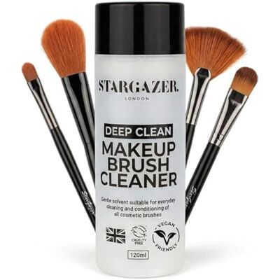 Stargazer Makeup Brush Cleaner Deep Cleaning Solution for Makeup Brushes Removes Foundation & Eyeshadow Residue Easy Brush Care Cruelty-Free Stargazer Makeup Brush Cleaner Deep Cleaning Solution for Makeup Brushes Removes Foundation & Eyeshadow Residue Easy Brush Care Cruelty-Free