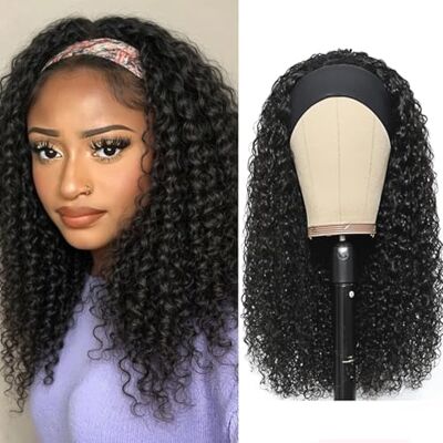 XSY Headband Wig Human Hair Deep Wave 16 Inch Wig Glueless Headband Wig Deep Wave None Lace Front Wigs Human Hair for Black Women 150% Density Wig Curly Hair Natural Color XSY Headband Wig Human Hair Deep Wave 16 Inch Wig Glueless Headband Wig Deep Wave None Lace Front Wigs Human Hair for Black Women 150% Density Wig Curly Hair Natural Color