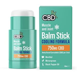 CBDFX 750mg CBD High Strength Muscle & Joint Balm Stick with Menthol, Wintergreen and Black Pepper Oil (60ml Hemp Balm Roll) CBDFX 750mg CBD High Strength Muscle & Joint Balm Stick with Menthol, Wintergreen and Black Pepper Oil (60ml Hemp Balm Roll)