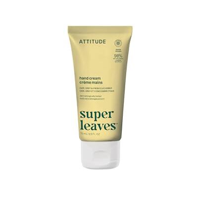 ATTITUDE Hand Cream, EWG Verified, Plant and Mineral-Based, Dermatologically Tested, Vegan Personal Care Products, Earl Grey & Fresh Cucumber Scent, 75 mL ATTITUDE Hand Cream, EWG Verified, Plant and Mineral-Based, Dermatologically Tested, Vegan Personal Care Products, Earl Grey & Fresh Cucumber Scent, 75 mL