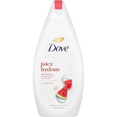 Dove Juicy Hydrate Body Wash shower gel with a refreshing, fruity scent for instantly softer, smoother skin 6x 450 ml Dove Juicy Hydrate Body Wash shower gel with a refreshing, fruity scent for instantly softer, smoother skin 6x 450 ml
