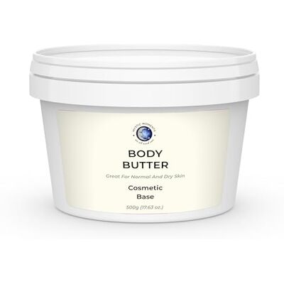 Mystic Moments Body Butter Base with Shea & Cocoa Butter 500g Rich Moisturising Cream Base for Dry Skin Vegan Customisable Skincare Butter Mystic Moments Body Butter Base with Shea & Cocoa Butter 500g Rich Moisturising Cream Base for Dry Skin Vegan Customisable Skincare Butter