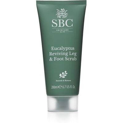 SBC Eucalyptus Reviving Leg & Foot Scrub – Dual-Action Exfoliating Treatment with Pumice, Lactic Acid & Prebiotic Biolin to Smooth Rough Skin, Cool Tired Legs & Support a Healthy Microbiome, 200 ml SBC Eucalyptus Reviving Leg & Foot Scrub – Dual-Action Exfoliating Treatment with Pumice, Lactic Acid & Prebiotic Biolin to Smooth Rough Skin, Cool Tired Legs & Support a Healthy Microbiome, 200 ml