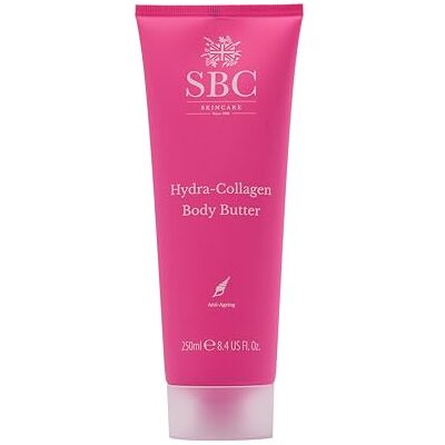 SBC Skincare Hydra-Collagen Body Butter 250ml, Anti-Ageing & Firming Moisturiser, Marine Collagen, Shea Butter & Vitamin E, Fast-Absorbing & Non-Greasy SBC Skincare Hydra-Collagen Body Butter 250ml, Anti-Ageing & Firming Moisturiser, Marine Collagen, Shea Butter & Vitamin E, Fast-Absorbing & Non-Greasy