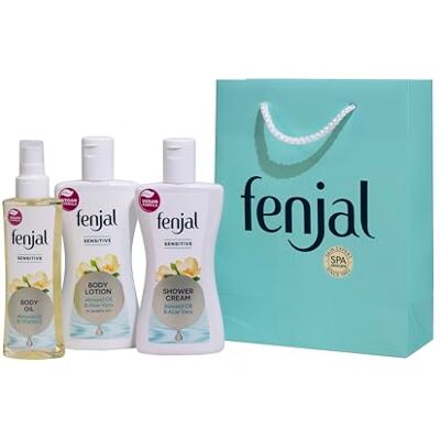 Fenjal Sensitive Hydration Hero's Gift Set Shower Cream, Body Lotion, Body Oil (200ml Each) Perfect Blend of Fresh Lily and Apple Jasmine With Sparkling Freshness of Lemon Fenjal Sensitive Hydration Hero's Gift Set Shower Cream, Body Lotion, Body Oil (200ml Each) Perfect Blend of Fresh Lily and Apple Jasmine With Sparkling Freshness of Lemon
