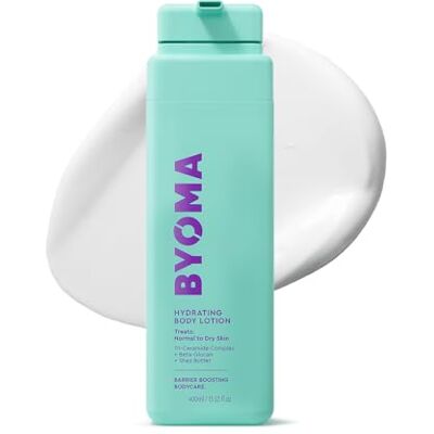 BYOMA Hydrating Body Lotion (400ml) For Normal to Dry Skin Creamy Body Moisturiser with Tri-Ceramide Complex, Nourishes, Hydrates and Protects Skin Barrier, Vegan BYOMA Hydrating Body Lotion (400ml) For Normal to Dry Skin Creamy Body Moisturiser with Tri-Ceramide Complex, Nourishes, Hydrates and Protects Skin Barrier, Vegan