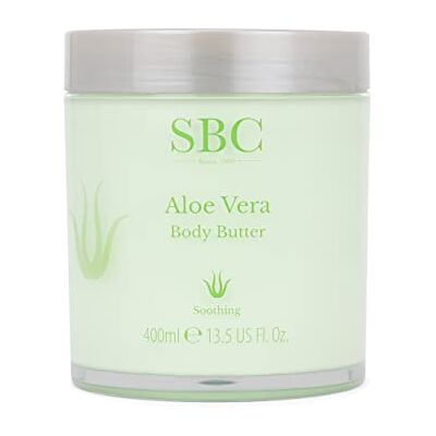 SBC Skincare Aloe Vera Body Butter 400ml Hydrating Aloe Vera Body Lotion Cooling Aloe Vera Cream For All Skin Types Vegan Friendly Body Lotion SBC Skincare Aloe Vera Body Butter 400ml Hydrating Aloe Vera Body Lotion Cooling Aloe Vera Cream For All Skin Types Vegan Friendly Body Lotion