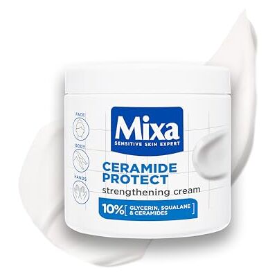 Mixa Body Cream, Ceramide Protect, Strengthening Cream, Body Moisturiser for Very Dry, Sensitive Skin, with 10% Glycerin, Squalane & Ceramides, Fragrance-Free, 400ml Mixa Body Cream, Ceramide Protect, Strengthening Cream, Body Moisturiser for Very Dry, Sensitive Skin, with 10% Glycerin, Squalane & Ceramides, Fragrance-Free, 400ml