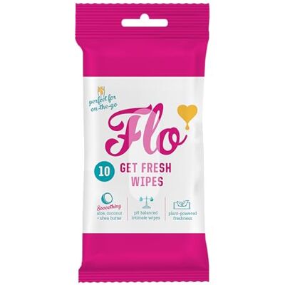 FLO Get Fresh Body + Intimate Wipes for Women Sensitive Skin Friendly (10pc) FLO Get Fresh Body + Intimate Wipes for Women Sensitive Skin Friendly (10pc)