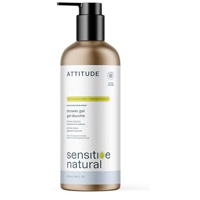 BIO SPECTRA ATTITUDE ATTITUDE Body Wash for Sensitive Skin, EWG Verified Shower Gel, Soothing Oat, Dermatologically Tested, Plant and Mineral-Based, Vegan Personal Care, Unscented, Aluminum Bottle, 473 mL BIO SPECTRA ATTITUDE ATTITUDE Body Wash for Sensitive Skin, EWG Verified Shower Gel, Soothing Oat, Dermatologically Tested, Plant and Mineral-Based, Vegan Personal Care, Unscented, Aluminum Bottle, 473 mL