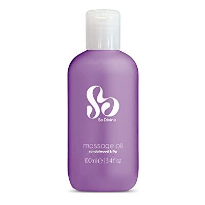So Divine Sandalwood & Fig Sensual Massage Oil 100ml Bottle. Vegan & Paraben Free, Naturally Scented Body Massage Oil for Couples and Intimate Moments So Divine Sandalwood & Fig Sensual Massage Oil 100ml Bottle. Vegan & Paraben Free, Naturally Scented Body Massage Oil for Couples and Intimate Moments