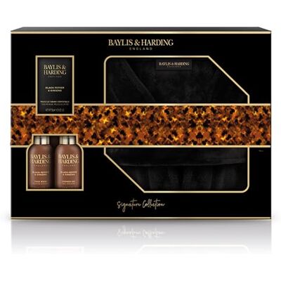 Baylis & Harding Black Pepper & Ginseng Luxury Gown Set (Pack of 1) Vegan Friendly Baylis & Harding Black Pepper & Ginseng Luxury Gown Set (Pack of 1) Vegan Friendly