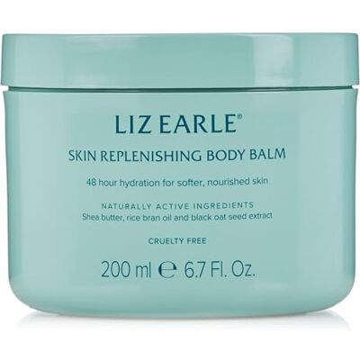 Liz Earle Skin Replenishing Body Balm for Normal or Dry Skin with Shea Butter, Rice Bran Oil and Black Oat Seed Extract, 200ml Liz Earle Skin Replenishing Body Balm for Normal or Dry Skin with Shea Butter, Rice Bran Oil and Black Oat Seed Extract, 200ml