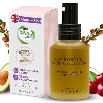 Made By Coopers Comforting Face & Body Oil Natural Beauty Skincare with Argan, Avocado & Cherry Kernel Oil Hydrating & Anti-Ageing for Soft, Smooth Skin Vegan & Cruelty Free 60ml Made By Coopers Comforting Face & Body Oil Natural Beauty Skincare with Argan, Avocado & Cherry Kernel Oil Hydrating & Anti-Ageing for Soft, Smooth Skin Vegan & Cruelty Free 60ml