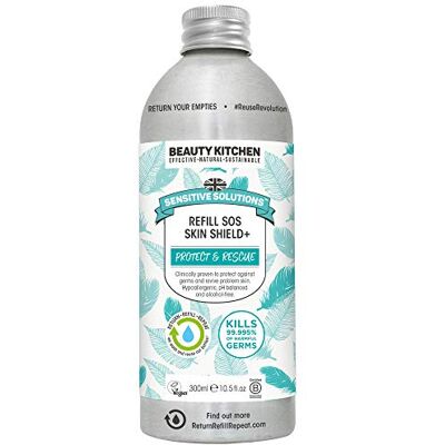 Beauty Kitchen The Sustainables Sensitive Solutions Refill SOS Skin Shield+ 300ml Protective Skin Shield Refill Specifically for Sensitive Skin Soothes & Calms Irritation Skincare Essential Beauty Kitchen The Sustainables Sensitive Solutions Refill SOS Skin Shield+ 300ml Protective Skin Shield Refill Specifically for Sensitive Skin Soothes & Calms Irritation Skincare Essential