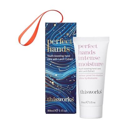 This Works Perfect Hands Intense Moisture Gift Pack, 30 ml Hydrating Hand Cream Enriched with Larch Extract, Coconut and Fragranced Botanicals Youth-Boosting Hand Moisturiser for Dry Skin This Works Perfect Hands Intense Moisture Gift Pack, 30 ml Hydrating Hand Cream Enriched with Larch Extract, Coconut and Fragranced Botanicals Youth-Boosting Hand Moisturiser for Dry Skin