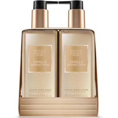 Baylis & Harding The Edit Vanilla Seduction 2 Bottle Set, 400 ml Hand Wash & 400 ml Hand Lotion Vegan Friendly (Pack of 1) Baylis & Harding The Edit Vanilla Seduction 2 Bottle Set, 400 ml Hand Wash & 400 ml Hand Lotion Vegan Friendly (Pack of 1)