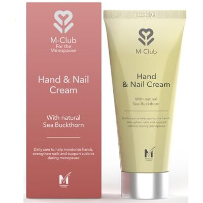 M-Club Hand and Nail Cream with Sea Buckthorn Moisturising Nail Repair for Damaged Nails, Anti-Age Formula for Dry Hands, Brittle Nails & Cuticles Menopause Friendly, Vegan, Fast Absorbing 75ml M-Club Hand and Nail Cream with Sea Buckthorn Moisturising Nail Repair for Damaged Nails, Anti-Age Formula for Dry Hands, Brittle Nails & Cuticles Menopause Friendly, Vegan, Fast Absorbing 75ml
