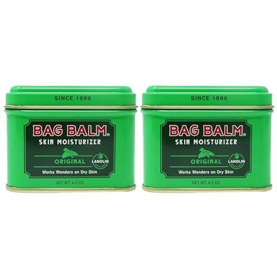 Bag Balm Original Moisturiser For Dry Skin All-Purpose Hydrating Balm Heals Cracked Hands, Split Heels, Cuticles In Winter Provides Instant Relief Lanolin-enriched (113g, Pack of 2) Bag Balm Original Moisturiser For Dry Skin All-Purpose Hydrating Balm Heals Cracked Hands, Split Heels, Cuticles In Winter Provides Instant Relief Lanolin-enriched (113g, Pack of 2)