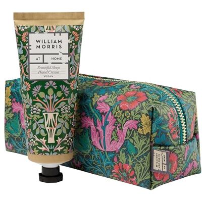 William Morris at Home Hand Cream 100ml and Wash Bag, Moisturiser, Shea Butter, Magnesium, Travel Size, Toiletry, for Cosmetic and Beauty Essentials, Vegan and Cruelty Free, Gift For Her William Morris at Home Hand Cream 100ml and Wash Bag, Moisturiser, Shea Butter, Magnesium, Travel Size, Toiletry, for Cosmetic and Beauty Essentials, Vegan and Cruelty Free, Gift For Her